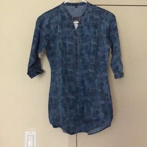 NWT blue print tunic